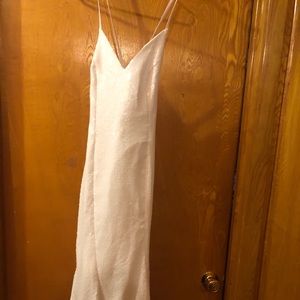 Floor length woman’s prom dress